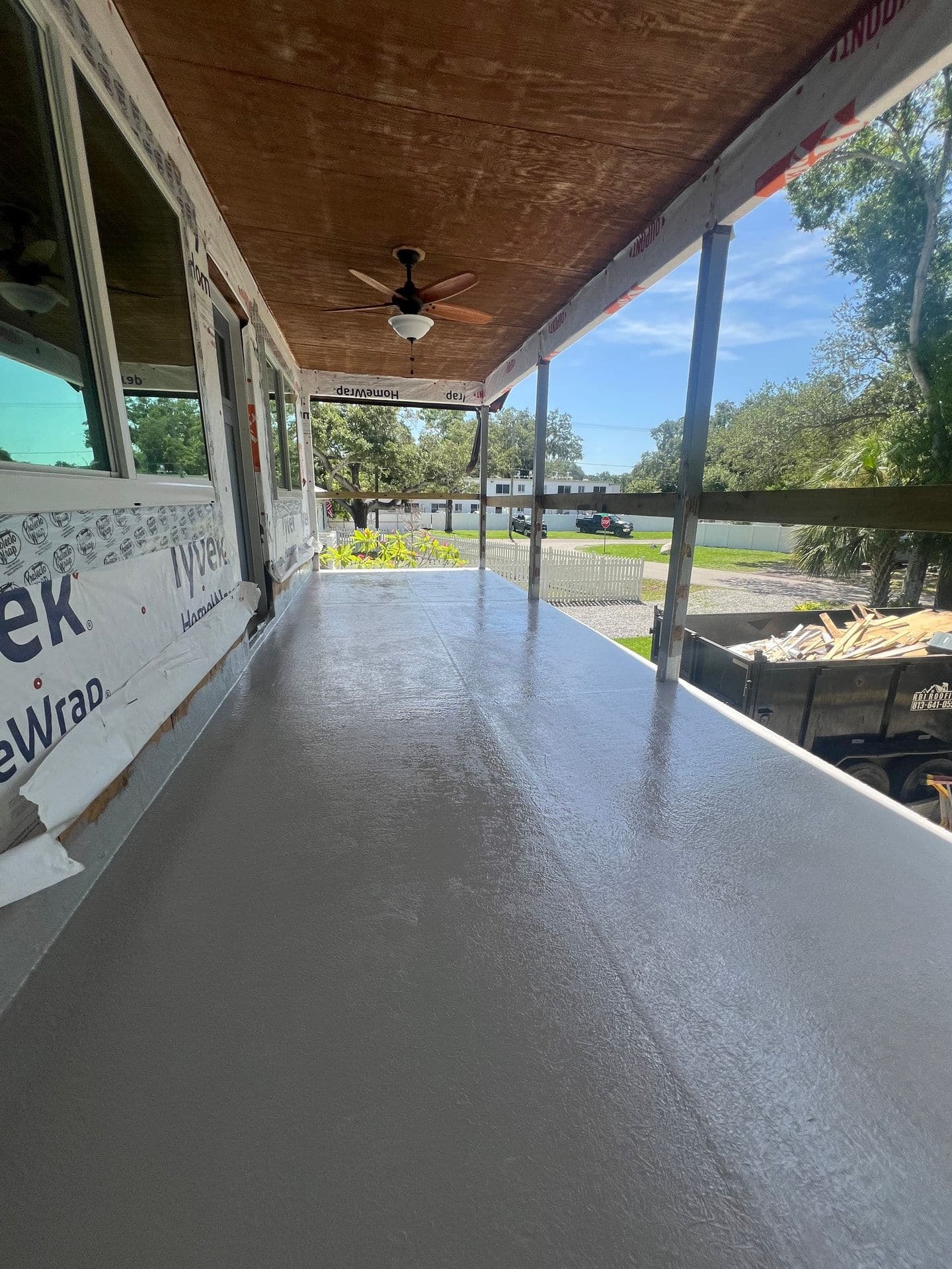 Finished fiberglass balcony project by Atinez specialists